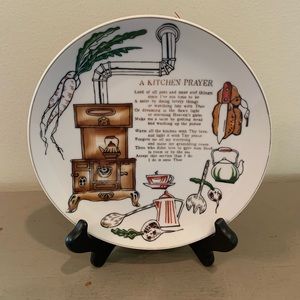 Vintage Japan My Kitchen Prayer Plate